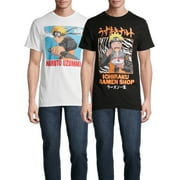 Naruto Shippuden Ramen Shop \u0026 Dagger Men's and Big Men's Graphic Tee Shirt, 2-Pack